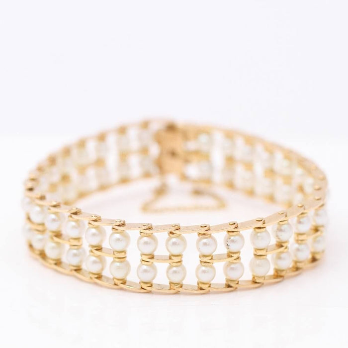 Bracelet Bracelet de perles LIZT 1970 en or jaune. 58 Facettes D359553JC