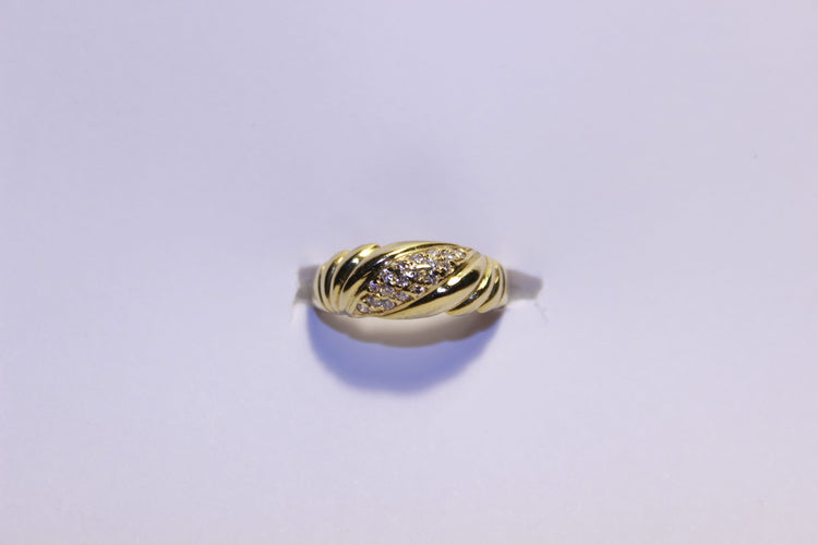 Bague 53 Bague Or 18 Diamants 58 Facettes