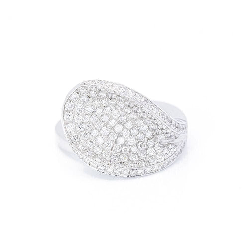Bague 54.5 Bague Pavée Diamants Or blanc 58 Facettes D359899JC