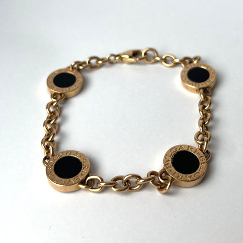 Bracelet Bulgari - bracelet en Or rose et Onyx 58 Facettes 20400000551