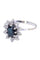 Bague BAGUE MARGUERITE SAPHIR ET DIAMANTS 58 Facettes 073201