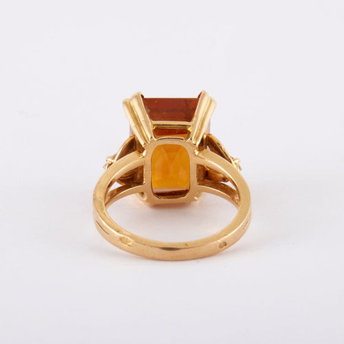 Bague 53 Bague Citrine rectangulaire 58 Facettes JE510