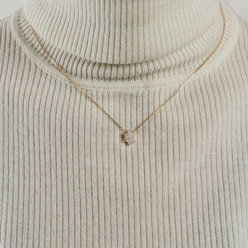 Accessoire Pendentif étoile de David or jaune 18 carats sertie de diamants naturels 58 Facettes