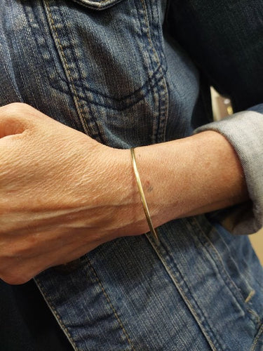 Bracelet Bracelet jonc rigide or jaune 58 Facettes 065831