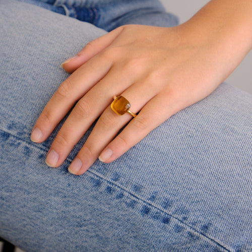 Bague 53 POMELLATO - Bague Nudo Maxi Citrine 58 Facettes