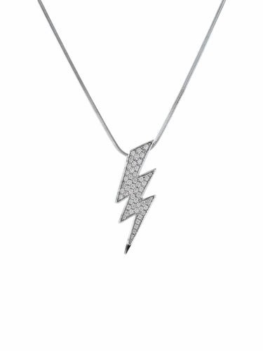 Collier Pendentif sur chaîne Eclair Diamants signé STEFERE 58 Facettes