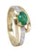 Bague 48 BAGUE MODERNE ÉMERAUDE ET DIAMANTS 58 Facettes 065671