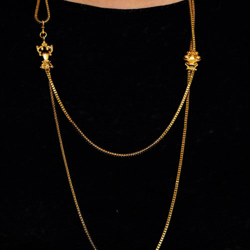 Collier Sautoir ancien en or jaune 58 Facettes