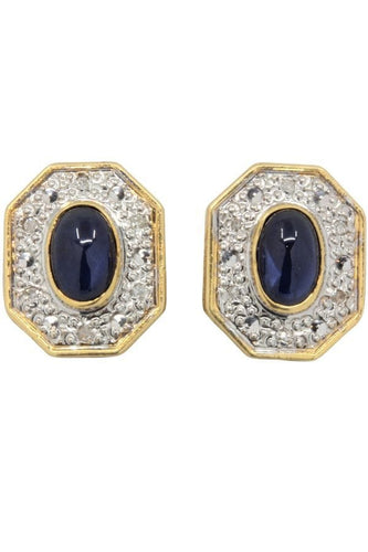 Boucles d'oreilles BOUCLES D 'OREILLES SAPHIRS ET DIAMANTS 58 Facettes 042741