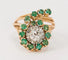 Bague 52.5 Bague Or Jaune Emeraude Diamants 58 Facettes LOT 814