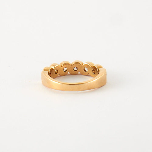 Bague Bague Alliance Or jaune 14 carats Diamants 58 Facettes