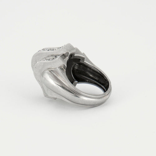 Bague 53 Bague Dôme Platine Diamants 58 Facettes