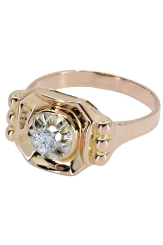 Bague BAGUE DIAMANT ANNÉES 50' 58 Facettes 057301