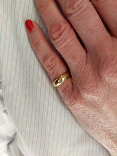 Bague 52 Bague jonc Anglais Or jaune Diamant 58 Facettes 082001