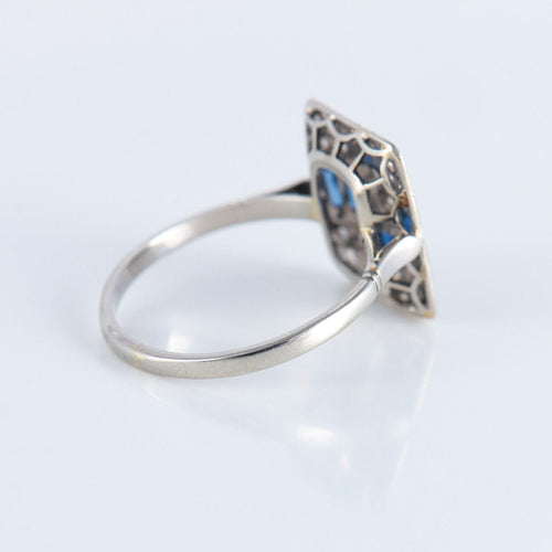 Bague Bague Art Déco, saphirs et diamants 58 Facettes