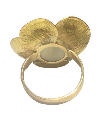 Bague 57 Bague fleur nacre 58 Facettes
