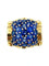 Bague GÜBELIN. Bague Tank or jaune et saphirs 58 Facettes