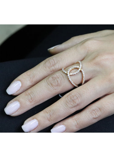 Bague 54 Bague diamant double knott or jaune 58 Facettes P14