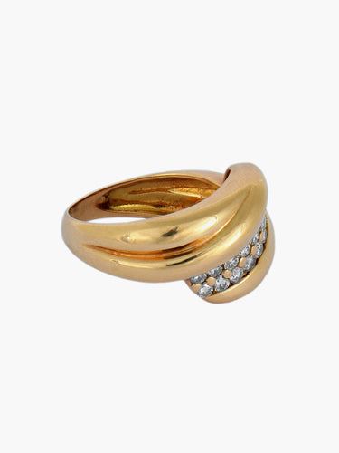 Bague Bague or jaune et diamants 58 Facettes