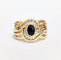 Bague 53 Bague or jaune saphir et diamants 58 Facettes 1-882/2
