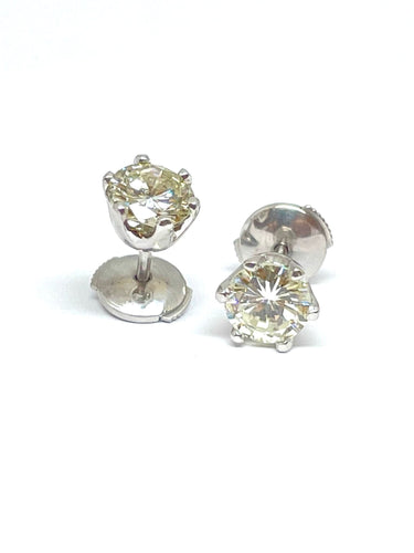 Boucles d'oreilles Clous d’oreilles diamants 2 carats 58 Facettes