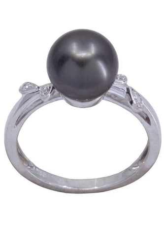 Bague 55 BAGUE PERLE DE TAHITI ET DIAMANTS 58 Facettes 071291