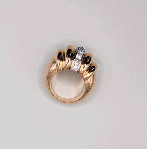 Bague Bague Tank boule godrons Diamants 58 Facettes