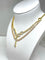 Collier Parure en or jaune, rose et blanc oxydes de zirconium 58 Facettes