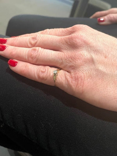 Bague SOLITAIRE DIAMANT ANCIEN 0.05 CARAT 58 Facettes 044331