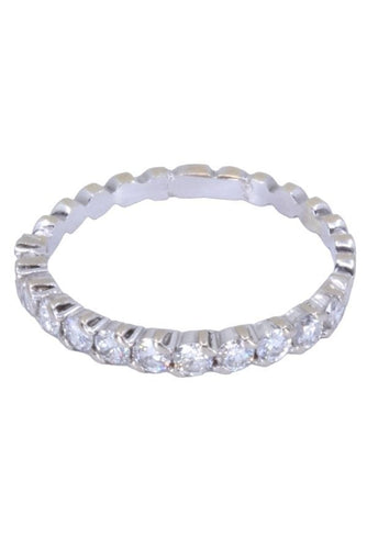 Bague DEMI-ALLIANCE DIAMANTS 58 Facettes 077761