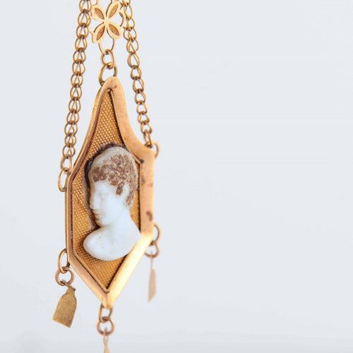 Boucles d'oreilles Boucles d'oreilles, or jaune, camée empire 58 Facettes