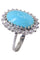 Bague 53 MARQUISE TURQUOISE ET DIAMANTS 58 Facettes 076861