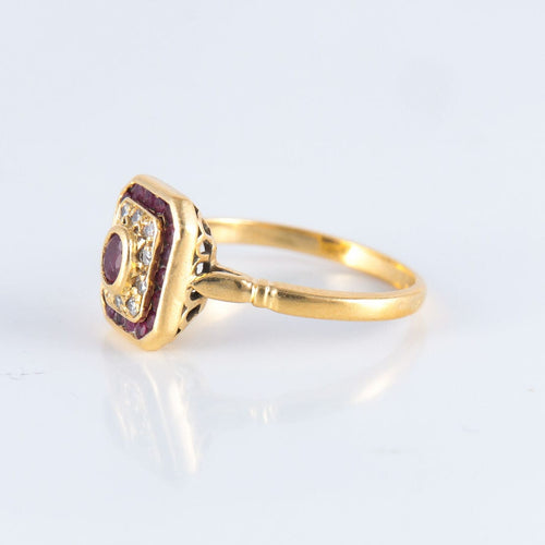 Bague 55 Bague Rubis Diamants 58 Facettes JE202