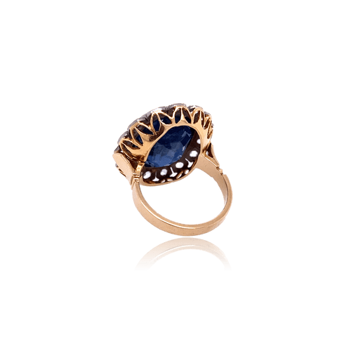 Bague 52 Bague Marguerite Saphir & Diamants 58 Facettes BAJA01