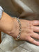Bracelet Bracelet or rose et diamants , maille jaseron ciselée 58 Facettes