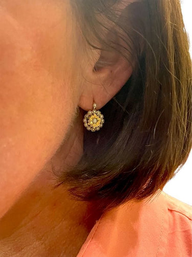 Boucles d'oreilles DORMEUSES NAPOLÉON III PERLES FINES 58 Facettes 044371