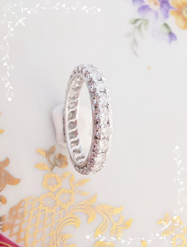 Bague Alliance Américaine Platine Diamants 1,50 ct 58 Facettes AA 1511