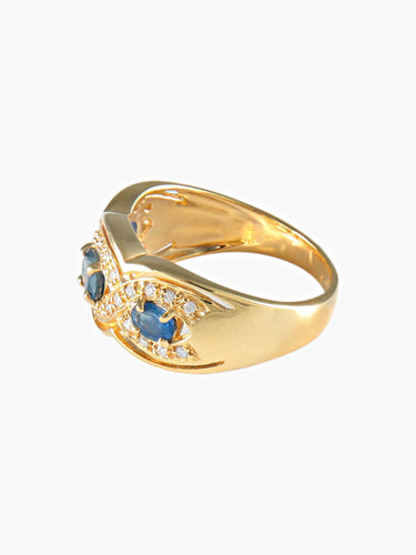 Bague 52 Bague entrelacs Saphirs 58 Facettes