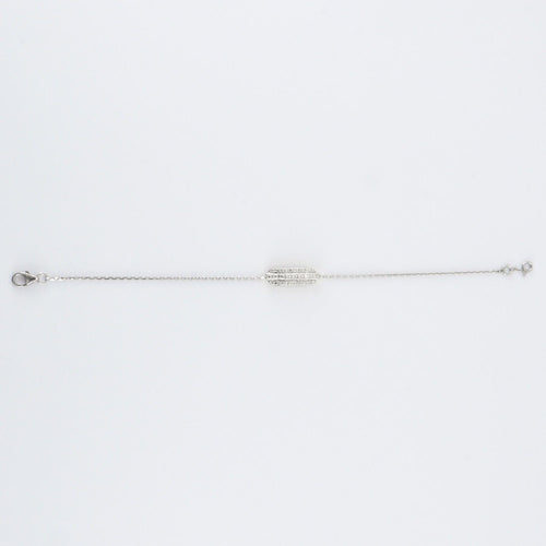 Bracelet Bracelet barrette or blanc Diamants 58 Facettes