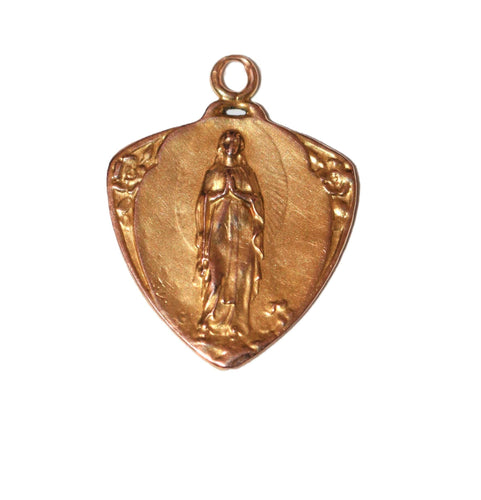 Pendentif Médaille-Pendentif Art Nouveau en or jaune 58 Facettes 442