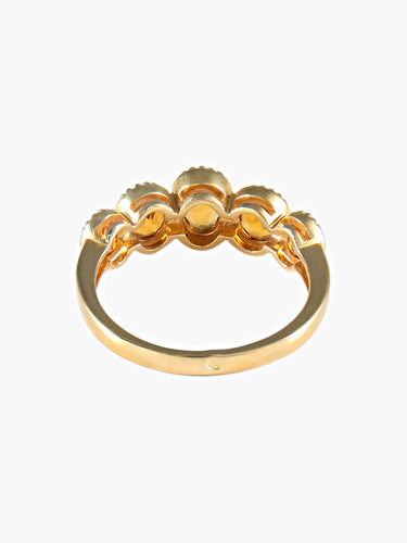 Bague 52 Bague Citrines miel 58 Facettes