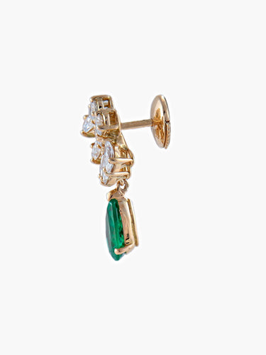 Boucles d'oreilles Boucles d'oreilles Emeraudes Diamants 58 Facettes