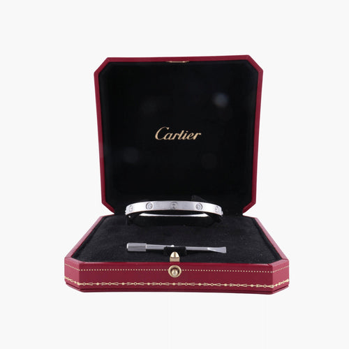 Bracelet Bracelet LOVE CARTIER or blanc Diamants 58 Facettes