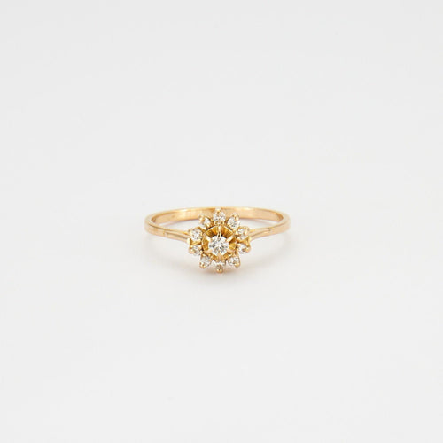 Bague 52 Solitaire en Or jaune, diamants 58 Facettes