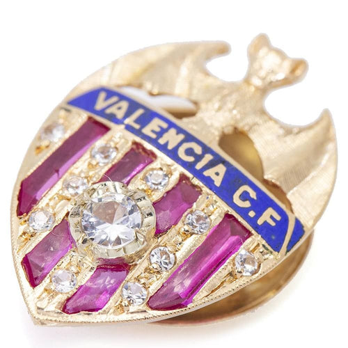 Broche Bouclier FC Valence Or jaune Diamants Rubi Émail 58 Facettes D359904JC