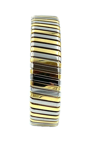 Bracelet BVLGARI. Bracelet Tubogas ors 18K 58 Facettes