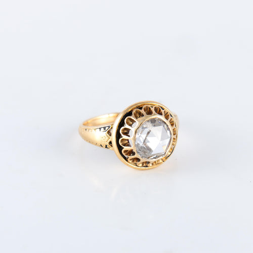 Bague 53 Bague Solitaire Diamant old mine cut 58 Facettes