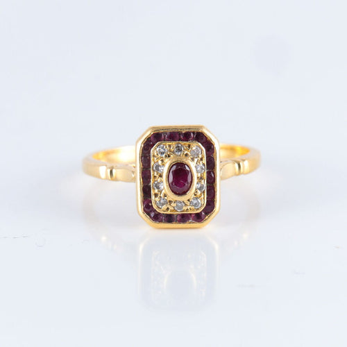 Bague 55 Bague Rubis Diamants 58 Facettes JE202