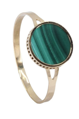 Bague 58 Bague moderne malachite 58 Facettes 063551