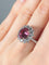Bague 52 Bague Marguerite Saphir rose Diamants 58 Facettes